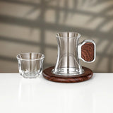 Almarjan 21 Pieces Tea & Coffee Set, Brushed Silver & Dark Wood - Al Kabayel Discount CentreAlmarjan 21 Pieces Tea & Coffee Set, Brushed Silver & Dark WoodTea SetsALMARJANAl Kabayel Discount Centre