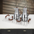 Almarjan 21 Pieces Tea & Coffee Set, Brushed Silver & Dark Wood - Al Kabayel Discount CentreAlmarjan 21 Pieces Tea & Coffee Set, Brushed Silver & Dark WoodTea SetsALMARJANAl Kabayel Discount Centre