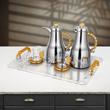 Almarjan 21 Pieces Tea & Coffee Set, Brushed Silver & Matt Gold - Al Kabayel Discount CentreAlmarjan 21 Pieces Tea & Coffee Set, Brushed Silver & Matt GoldTea SetsALMARJANAl Kabayel Discount Centre