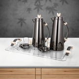 Almarjan 21 Pieces Tea & Coffee Set, Gun Black & Travertine Marble - Al Kabayel Discount CentreAlmarjan 21 Pieces Tea & Coffee Set, Gun Black & Travertine MarbleTea SetsALMARJANAl Kabayel Discount Centre