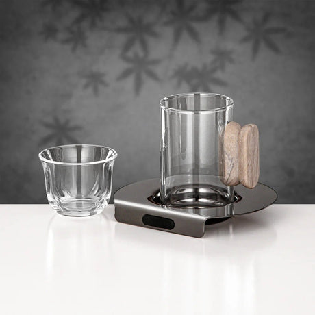 Almarjan 21 Pieces Tea & Coffee Set, Gun Black & Travertine Marble - Al Kabayel Discount CentreAlmarjan 21 Pieces Tea & Coffee Set, Gun Black & Travertine MarbleTea SetsALMARJANAl Kabayel Discount Centre