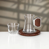 Almarjan 21 Pieces Tea & Coffee Set, Matt Nickel & Dark Wood - Al Kabayel Discount CentreAlmarjan 21 Pieces Tea & Coffee Set, Matt Nickel & Dark WoodTea SetsALMARJANAl Kabayel Discount Centre