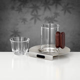 Almarjan 21 Pieces Tea & Coffee Set, Matt Nickel & Dark Wood - Al Kabayel Discount CentreAlmarjan 21 Pieces Tea & Coffee Set, Matt Nickel & Dark WoodTea SetsALMARJANAl Kabayel Discount Centre