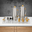 Almarjan 21 Pieces Tea & Coffee Set, Matt Nickel & Matt Gold - Al Kabayel Discount CentreAlmarjan 21 Pieces Tea & Coffee Set, Matt Nickel & Matt GoldTea SetsALMARJANAl Kabayel Discount Centre