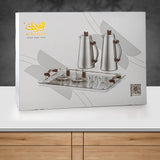 Almarjan 21 Pieces Tea & Coffee Set, Matt Nickel & Matt Gold - Al Kabayel Discount CentreAlmarjan 21 Pieces Tea & Coffee Set, Matt Nickel & Matt GoldTea SetsALMARJANAl Kabayel Discount Centre