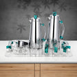 Almarjan 21 Pieces Tea & Coffee Set, Silver & Tiffany Marble - Al Kabayel Discount CentreAlmarjan 21 Pieces Tea & Coffee Set, Silver & Tiffany MarbleTea SetsALMARJANAl Kabayel Discount Centre