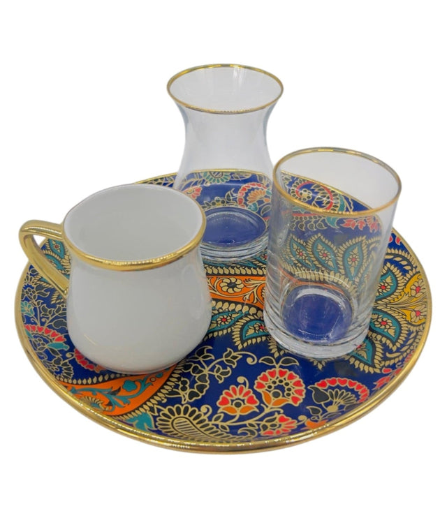 ALMARJAN 4pcs Coffee Set(2pcs Glass Cup 150ml, 1pc Ceramic Cup 10ml, 1pc Saucer) - Al Kabayel Discount CentreALMARJAN 4pcs Coffee Set(2pcs Glass Cup 150ml, 1pc Ceramic Cup 10ml, 1pc Saucer)Tea SetsALMARJANAl Kabayel Discount Centre
