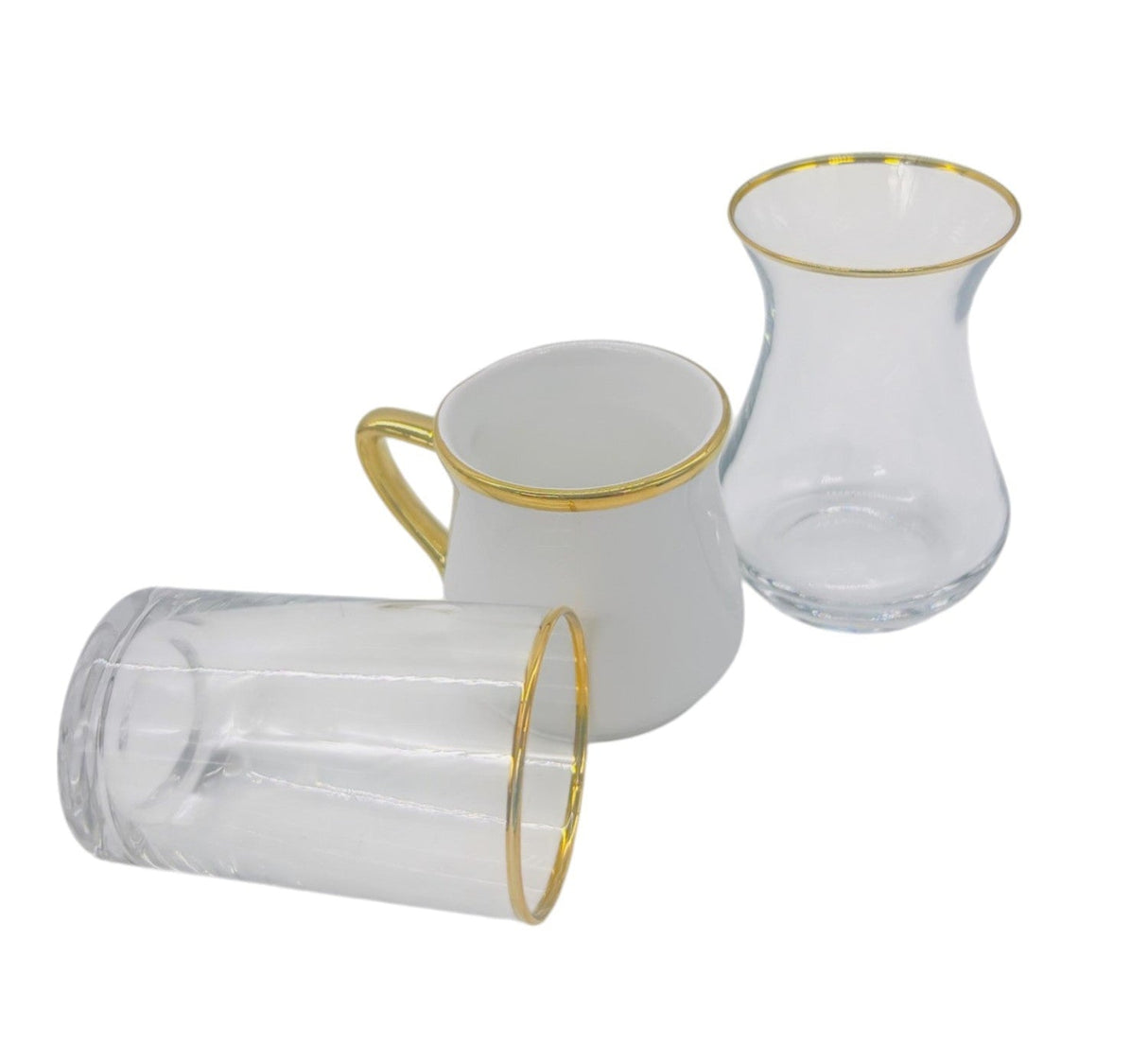 ALMARJAN 4pcs Coffee Set(2pcs Glass Cup 150ml, 1pc Ceramic Cup 10ml, 1pc Saucer) - Al Kabayel Discount CentreALMARJAN 4pcs Coffee Set(2pcs Glass Cup 150ml, 1pc Ceramic Cup 10ml, 1pc Saucer)Tea SetsALMARJANAl Kabayel Discount Centre