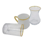 ALMARJAN 4pcs Coffee Set(2pcs Glass Cup 150ml, 1pc Ceramic Cup 10ml, 1pc Saucer) - Al Kabayel Discount CentreALMARJAN 4pcs Coffee Set(2pcs Glass Cup 150ml, 1pc Ceramic Cup 10ml, 1pc Saucer)Tea SetsALMARJANAl Kabayel Discount Centre
