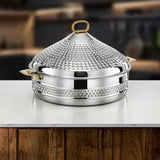 Almarjan Abeer Stainless Steel Hot Pot 35cm – Silver & Gold Elegant Serving Edition - Al Kabayel Discount CentreAlmarjan Abeer Stainless Steel Hot Pot 35cm – Silver & Gold Elegant Serving EditionCasserolesALMARJANAl Kabayel Discount Centre