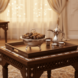 Almarjan Classic Silver Metal Dates Bowl with Clear Glass Lid for Everyday Serving – 20cm - Al Kabayel Discount CentreAlmarjan Classic Silver Metal Dates Bowl with Clear Glass Lid for Everyday Serving – 20cmBowlsALMARJANAl Kabayel Discount Centre