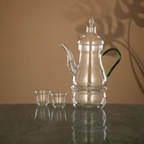 Almarjan Coffee Set 8 Pieces, Borosilicate Glass, Clear & Green (GLS0010131) - Elegant Serveware - Al Kabayel Discount CentreAlmarjan Coffee Set 8 Pieces, Borosilicate Glass, Clear & Green (GLS0010131) - Elegant ServewareTea SetsALMARJANAl Kabayel Discount Centre
