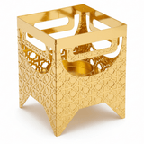 Almarjan Compact Gold Metal Food Warmer Stand for Serving Dishes and Keeping Meals Warm – 13x10cm - Al Kabayel Discount CentreAlmarjan Compact Gold Metal Food Warmer Stand for Serving Dishes and Keeping Meals Warm – 13x10cmKitchen Utensils & GadgetsALMARJANAl Kabayel Discount Centre
