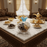 Almarjan Diamond - Cut Glass Candy Bowl with Decorative Blue Floral Lid for Luxury Table Display – 11 × 10 cm - Al Kabayel Discount CentreAlmarjan Diamond - Cut Glass Candy Bowl with Decorative Blue Floral Lid for Luxury Table Display – 11 × 10 cmJars & Food SaversALMARJANAl Kabayel Discount Centre