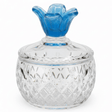 Almarjan Diamond - Cut Glass Candy Bowl with Decorative Blue Floral Lid for Luxury Table Display – 11 × 10 cm - Al Kabayel Discount CentreAlmarjan Diamond - Cut Glass Candy Bowl with Decorative Blue Floral Lid for Luxury Table Display – 11 × 10 cmJars & Food SaversALMARJANAl Kabayel Discount Centre