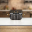 Almarjan Diana Hot Pot 25 cm Gun Black & Gold - Al Kabayel Discount CentreAlmarjan Diana Hot Pot 25 cm Gun Black & GoldCasserolesALMARJANAl Kabayel Discount Centre
