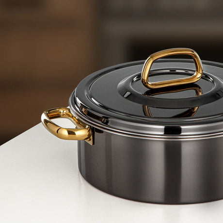Almarjan Diana Hot Pot 25 cm Gun Black & Gold - Al Kabayel Discount CentreAlmarjan Diana Hot Pot 25 cm Gun Black & GoldCasserolesALMARJANAl Kabayel Discount Centre