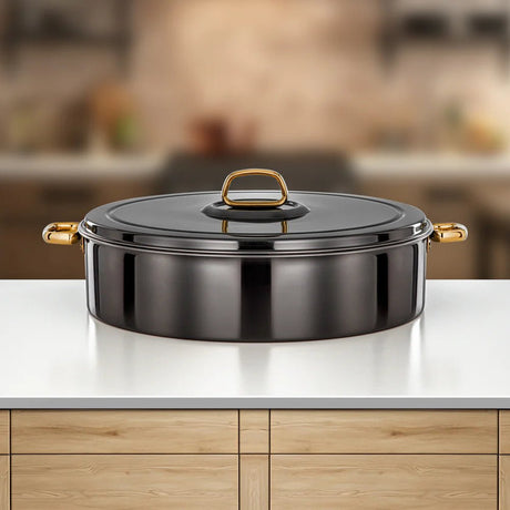 Almarjan Diana Hot Pot 40 cm Gun Black & Gold - Al Kabayel Discount CentreAlmarjan Diana Hot Pot 40 cm Gun Black & GoldCasserolesALMARJANAl Kabayel Discount Centre