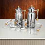 Almarjan Elegant Silver & Gold 21 - Piece Tea and Coffee Serving Collection for Modern and Classic Tables - Al Kabayel Discount CentreAlmarjan Elegant Silver & Gold 21 - Piece Tea and Coffee Serving Collection for Modern and Classic TablesTea SetsALMARJANAl Kabayel Discount Centre
