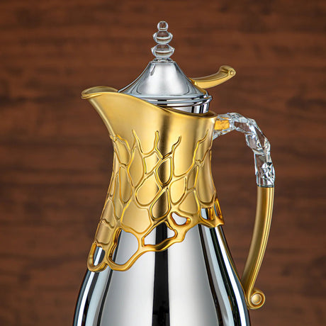 Almarjan Flask Set 700ml +1ltr Silver/Gold - Al Kabayel Discount CentreAlmarjan Flask Set 700ml +1ltr Silver/GoldThermosALMARJANAl Kabayel Discount Centre