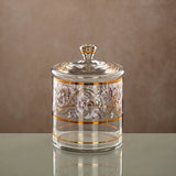 Almarjan Glass Candy Pot with Lid 1000ml, Clear & Golden Pattern - Al Kabayel Discount CentreAlmarjan Glass Candy Pot with Lid 1000ml, Clear & Golden PatternJars & Food SaversALMARJANAl Kabayel Discount Centre
