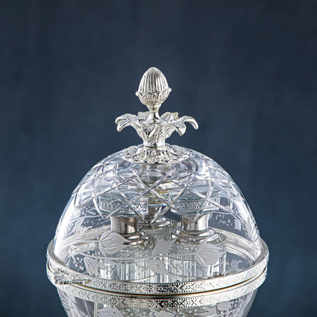 Almarjan Glass Perfume Set With Dome Case - Al Kabayel Discount CentreAlmarjan Glass Perfume Set With Dome CaseHome Décor AccentsALMARJANAl Kabayel Discount Centre
