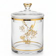 Almarjan Gold Botanical Lidded Glass Jar — Timeless Elegance for the Modern Home | 12.5×12.5cm - Al Kabayel Discount CentreAlmarjan Gold Botanical Lidded Glass Jar — Timeless Elegance for the Modern Home | 12.5×12.5cmJars & Food SaversALMARJANAl Kabayel Discount Centre