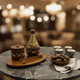 Almarjan Luxury Oval Bakhoor Burner | Brown Wood & Gold Metal | Premium Arabian Incense Holder 31×21cm - Al Kabayel Discount CentreAlmarjan Luxury Oval Bakhoor Burner | Brown Wood & Gold Metal | Premium Arabian Incense Holder 31×21cmWooden Incense BurnerALMARJANAl Kabayel Discount Centre