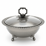 Almarjan Modern Black Metal Dates Bowl with Glass Lid for Contemporary Table Setup – 20cm - Al Kabayel Discount CentreAlmarjan Modern Black Metal Dates Bowl with Glass Lid for Contemporary Table Setup – 20cmBowlsALMARJANAl Kabayel Discount Centre