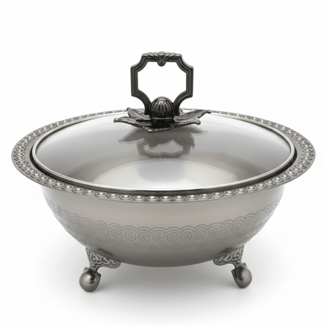 Almarjan Modern Black Metal Dates Bowl with Glass Lid for Contemporary Table Setup – 20cm - Al Kabayel Discount CentreAlmarjan Modern Black Metal Dates Bowl with Glass Lid for Contemporary Table Setup – 20cmBowlsALMARJANAl Kabayel Discount Centre