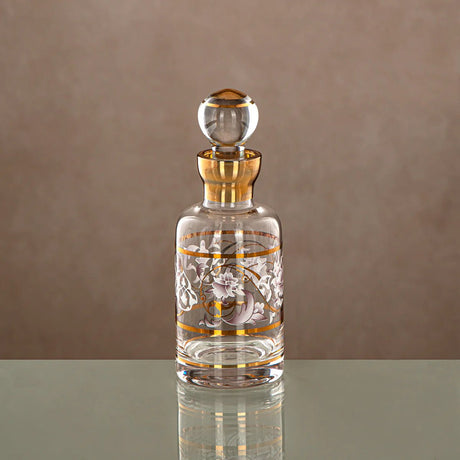 Almarjan Perfume Bottle 16.5 Tola, Clear & Golden Pattern, 0862P - ZQDL - Al Kabayel Discount CentreAlmarjan Perfume Bottle 16.5 Tola, Clear & Golden Pattern, 0862P - ZQDLHome Décor AccentsALMARJANAl Kabayel Discount Centre