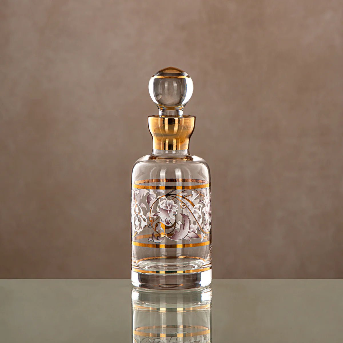 Almarjan Perfume Bottle 16.5 Tola, Clear & Golden Pattern, 0862P - ZQDL - Al Kabayel Discount CentreAlmarjan Perfume Bottle 16.5 Tola, Clear & Golden Pattern, 0862P - ZQDLHome Décor AccentsALMARJANAl Kabayel Discount Centre