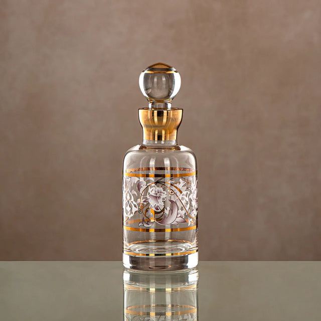 Almarjan Perfume Bottle 16.5 Tola, Clear & Golden Pattern, 0862P - ZQDL - Al Kabayel Discount CentreAlmarjan Perfume Bottle 16.5 Tola, Clear & Golden Pattern, 0862P - ZQDLHome Décor AccentsALMARJANAl Kabayel Discount Centre