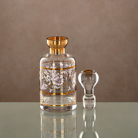 Almarjan Perfume Bottle 29 Tola, Clear & Golden Pattern, 0863P - ZQDL - Al Kabayel Discount CentreAlmarjan Perfume Bottle 29 Tola, Clear & Golden Pattern, 0863P - ZQDLHome Décor AccentsALMARJANAl Kabayel Discount Centre