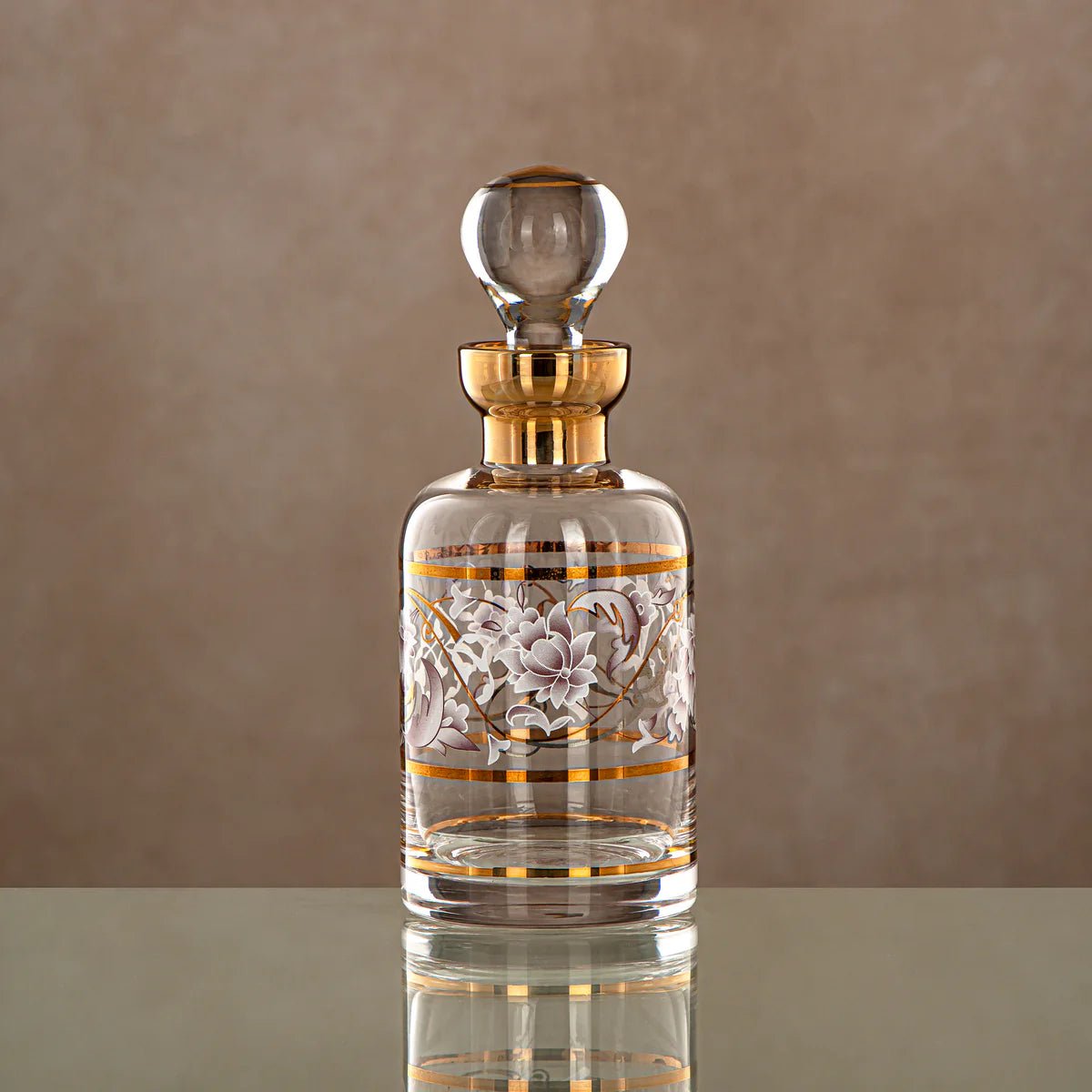 Almarjan Perfume Bottle 29 Tola, Clear & Golden Pattern, 0863P - ZQDL - Al Kabayel Discount CentreAlmarjan Perfume Bottle 29 Tola, Clear & Golden Pattern, 0863P - ZQDLHome Décor AccentsALMARJANAl Kabayel Discount Centre