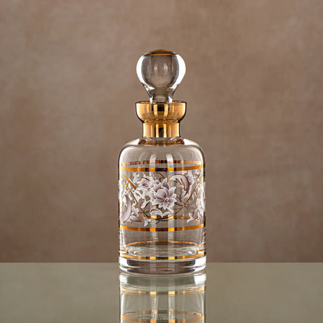 Almarjan Perfume Bottle 29 Tola, Clear & Golden Pattern, 0863P - ZQDL - Al Kabayel Discount CentreAlmarjan Perfume Bottle 29 Tola, Clear & Golden Pattern, 0863P - ZQDLHome Décor AccentsALMARJANAl Kabayel Discount Centre