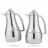 Almarjan Premium 1L + 1L Vacuum Flask Set in Silver Finish with Handle for Hot & Cold Drinks - Al Kabayel Discount CentreAlmarjan Premium 1L + 1L Vacuum Flask Set in Silver Finish with Handle for Hot & Cold DrinksThermosALMARJANAl Kabayel Discount Centre