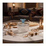 Almarjan Premium Diamond - Cut Glass Candy Bowl with Elegant Blue Floral Lid for Home Décor & Serving – 15 × 9 cm - Al Kabayel Discount CentreAlmarjan Premium Diamond - Cut Glass Candy Bowl with Elegant Blue Floral Lid for Home Décor & Serving – 15 × 9 cmJars & Food SaversALMARJANAl Kabayel Discount Centre