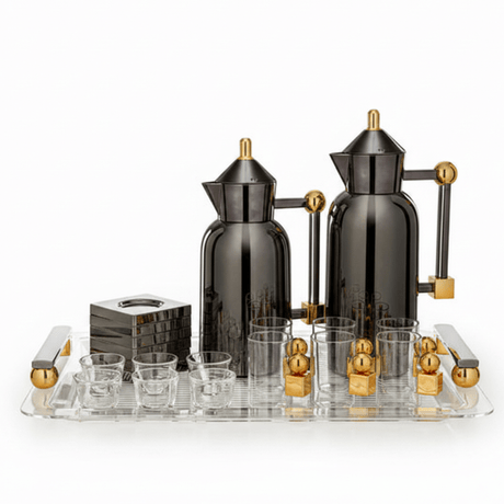 Almarjan Premium Gun Black & Gold 21 - Piece Tea and Coffee Set with Exclusive Artistic Design - Al Kabayel Discount CentreAlmarjan Premium Gun Black & Gold 21 - Piece Tea and Coffee Set with Exclusive Artistic DesignTea SetsALMARJANAl Kabayel Discount Centre