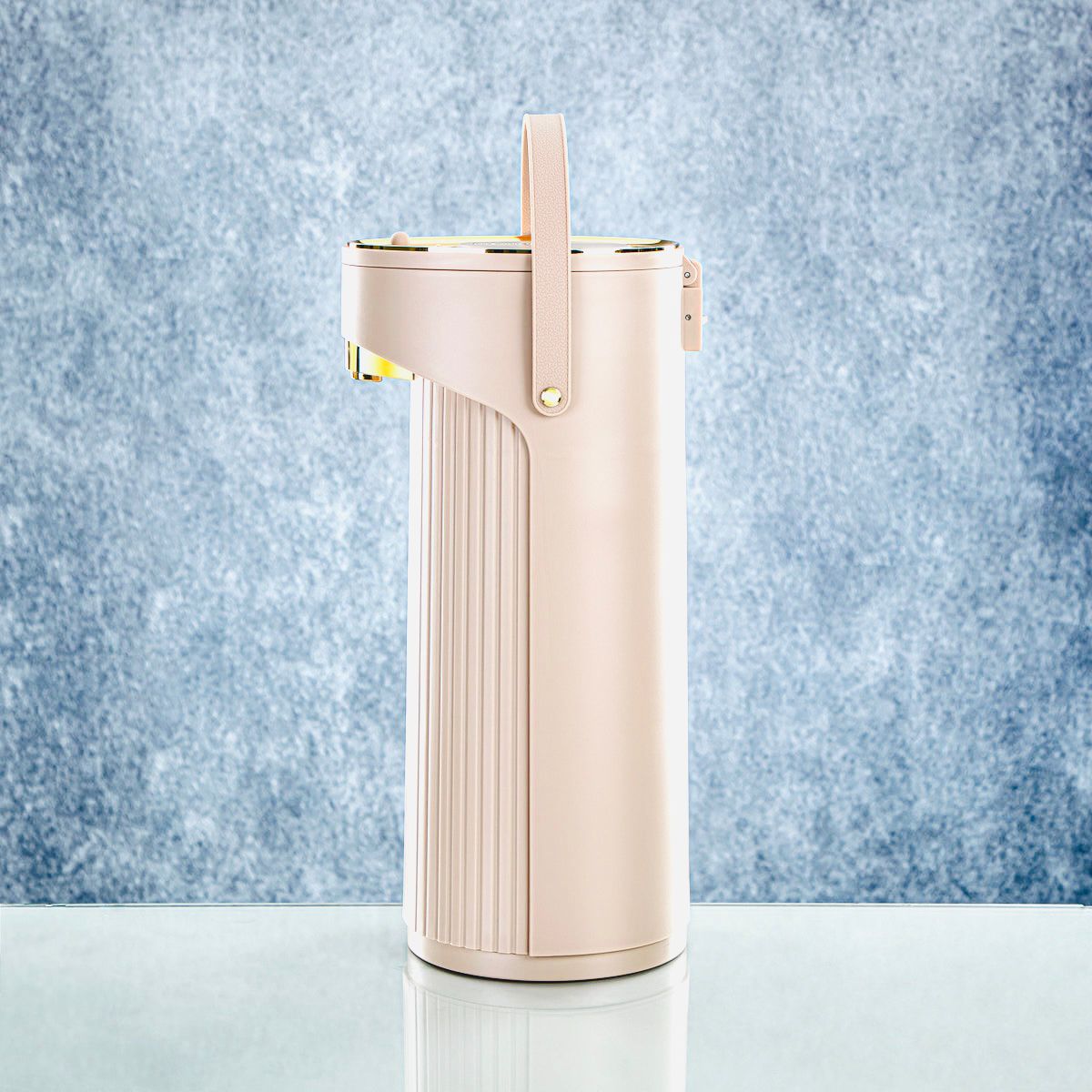 Almarjan Pump Vaccum Flask 2.2 Liter, Beige & Gold, SM - 2417A - 220 - Al Kabayel Discount CentreAlmarjan Pump Vaccum Flask 2.2 Liter, Beige & Gold, SM - 2417A - 220ThermosALMARJANAl Kabayel Discount Centre
