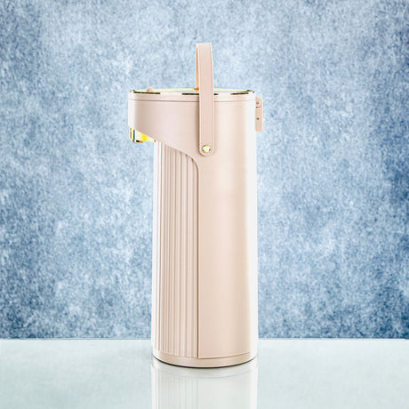 Almarjan Pump Vaccum Flask 2.2 Liter, Beige & Gold, SM - 2417A - 220 - Al Kabayel Discount CentreAlmarjan Pump Vaccum Flask 2.2 Liter, Beige & Gold, SM - 2417A - 220ThermosALMARJANAl Kabayel Discount Centre
