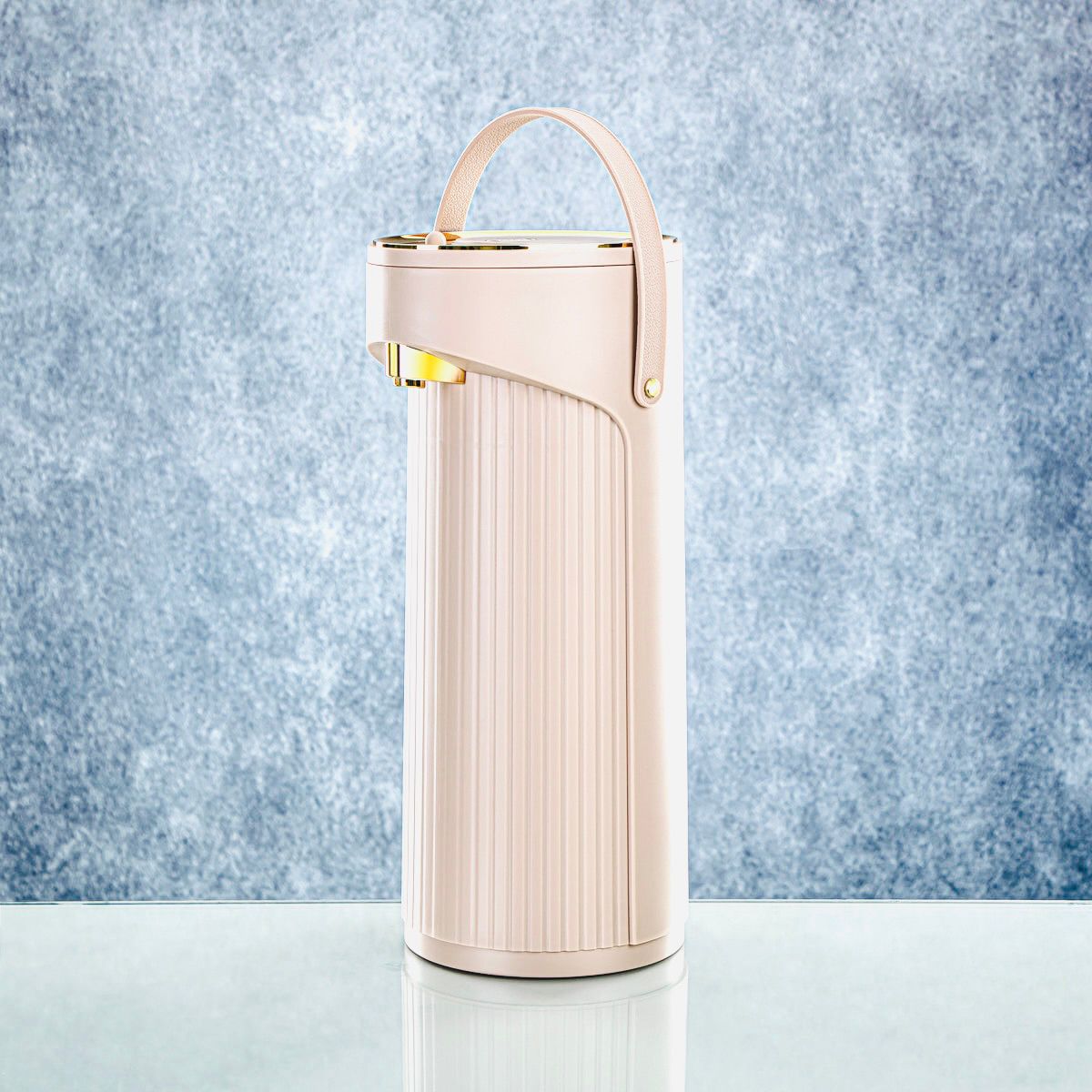 Almarjan Pump Vaccum Flask 2.2 Liter, Beige & Gold, SM - 2417A - 220 - Al Kabayel Discount CentreAlmarjan Pump Vaccum Flask 2.2 Liter, Beige & Gold, SM - 2417A - 220ThermosALMARJANAl Kabayel Discount Centre