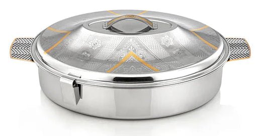 Almarjan STS0293028 Mandi Oval Stainless Steel Hot Pot – 40 cm – Silver & Gold – H23EPG1 - Al Kabayel Discount CentreAlmarjan STS0293028 Mandi Oval Stainless Steel Hot Pot – 40 cm – Silver & Gold – H23EPG1CasserolesALMARJANAl Kabayel Discount Centre