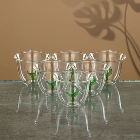 Almarjan Tea & Coffee Set 18 Pieces, Borosilicate Glass, Clear & Green (GLS0010172) - Moonrise Collection - Al Kabayel Discount CentreAlmarjan Tea & Coffee Set 18 Pieces, Borosilicate Glass, Clear & Green (GLS0010172) - Moonrise CollectionTea SetsALMARJANAl Kabayel Discount Centre