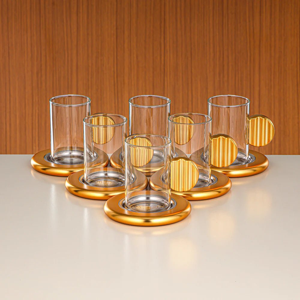 Almarjan Tea & Coffee Set 18 Pieces Nickel & Matt Gold - Al Kabayel Discount CentreAlmarjan Tea & Coffee Set 18 Pieces Nickel & Matt GoldTea SetsALMARJANAl Kabayel Discount Centre