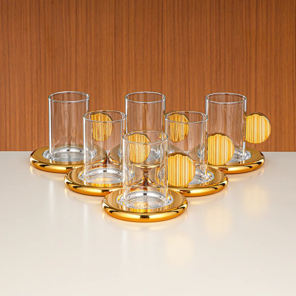 Almarjan Tea & Coffee Set 18 Pieces Silver & Gold - Al Kabayel Discount CentreAlmarjan Tea & Coffee Set 18 Pieces Silver & GoldTea SetsALMARJANAl Kabayel Discount Centre