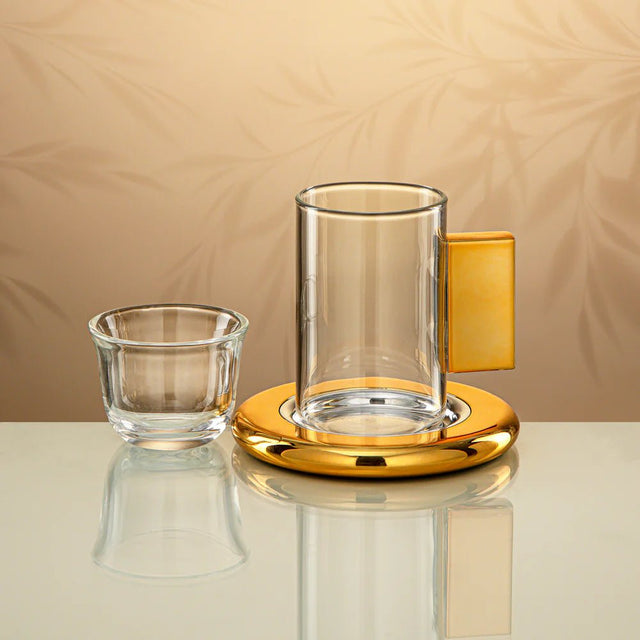 Almarjan Tea Set 18 Pieces Clear with Golden Accents - Al Kabayel Discount CentreAlmarjan Tea Set 18 Pieces Clear with Golden AccentsTea/Coffee SetsALMARJANAl Kabayel Discount Centre