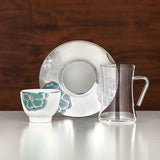 Almarjan Tea Set Borosilicate Glass, Stainless Steel & Porcelain 18 Pieces (18PCS - 12257 - 1) â€“ Emerald Bloom Tea Collection - Al Kabayel Discount CentreAlmarjan Tea Set Borosilicate Glass, Stainless Steel & Porcelain 18 Pieces (18PCS - 12257 - 1) â€“ Emerald Bloom Tea CollectionTea SetsALMARJANAl Kabayel Discount Centre
