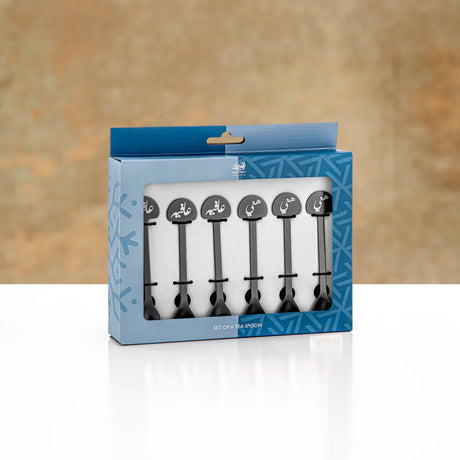 Almarjan Tea Spoon Set 6 Pieces Matt Black - Al Kabayel Discount CentreAlmarjan Tea Spoon Set 6 Pieces Matt BlackSpoonsALMARJANAl Kabayel Discount Centre