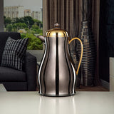 Almarjan Vacuum Flask Metal Body with Glass Liner 1L Nickel Black & Gold (RPA - 100 - NBKG) - Al Kabayel Discount CentreAlmarjan Vacuum Flask Metal Body with Glass Liner 1L Nickel Black & Gold (RPA - 100 - NBKG)ThermosALMARJANAl Kabayel Discount Centre